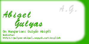 abigel gulyas business card